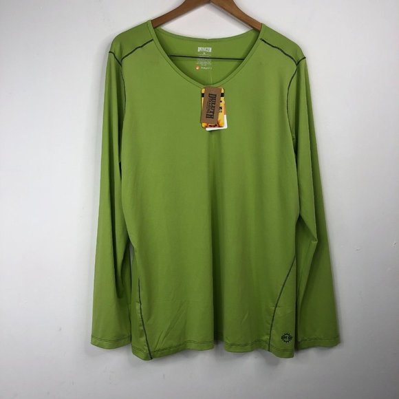 Duluth Trading Co UPF 50 Menn's SzXL Green Shunburn Long Sleeve Crew Neck Shirt - Picture 2 of 12